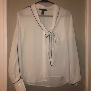 White button up blouse